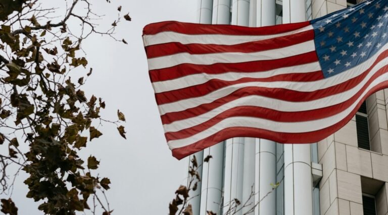 Flag showing US - North america visa guides here